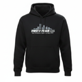 First Avenue Pullover Hoodie - black hoodie with the First Avenue logo screenprinted in white on the chest.